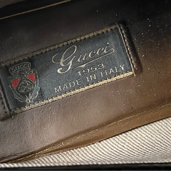 GUCCI VINTAGE 1953 Horsebit Loafers Mens US 8 Good Pre-Loved Condition - Picture 15 of 16